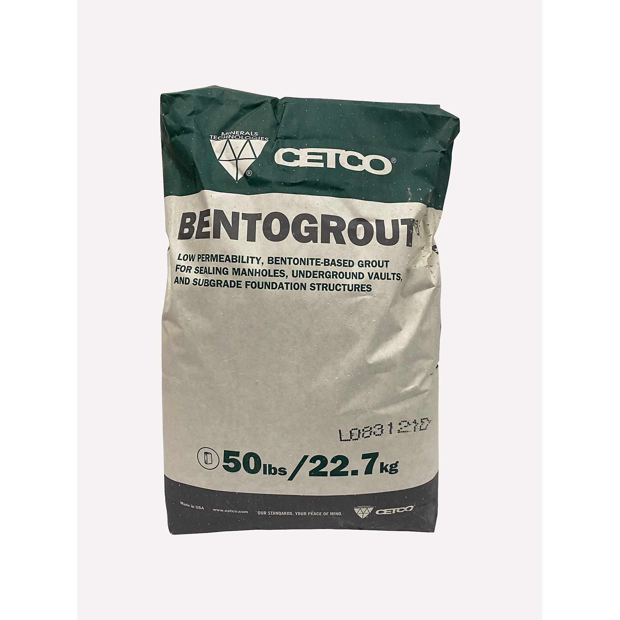 Cetco Bentogrout Remedial Waterproofing Injection Grout 50lb Bag, 48PK
